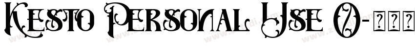 Kesto Personal Use O字体转换